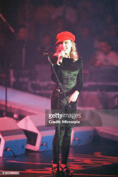 Kylie Minogue, performing in concert, Enjoy Yourself Tour, La Cigale, Paris, France, Tuesday 8th May 1990.