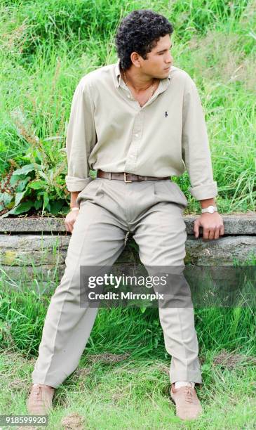 Sachin Tendulkar, first overseas signing for Yorkshire County Cricket Club, pictured in Sheffield, 16th July 1992.