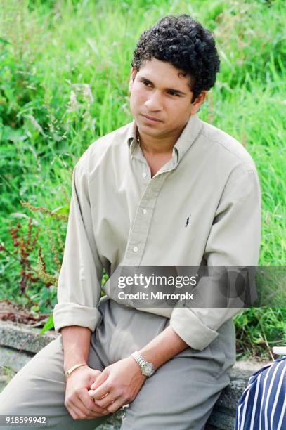 Sachin Tendulkar, first overseas signing for Yorkshire County Cricket Club, pictured in Sheffield, 16th July 1992.