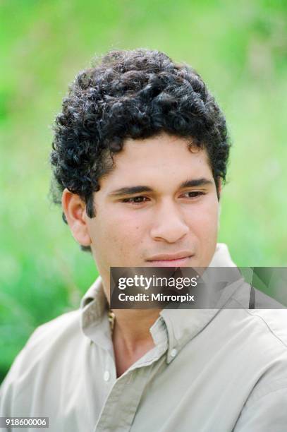 Sachin Tendulkar, first overseas signing for Yorkshire County Cricket Club, pictured in Sheffield, 16th July 1992.