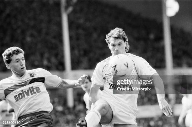 Tottenham 4-1 Watford, FA Cup semi final match at Villa Park, Saturday 11th April 1987. Glenn Hoddle.