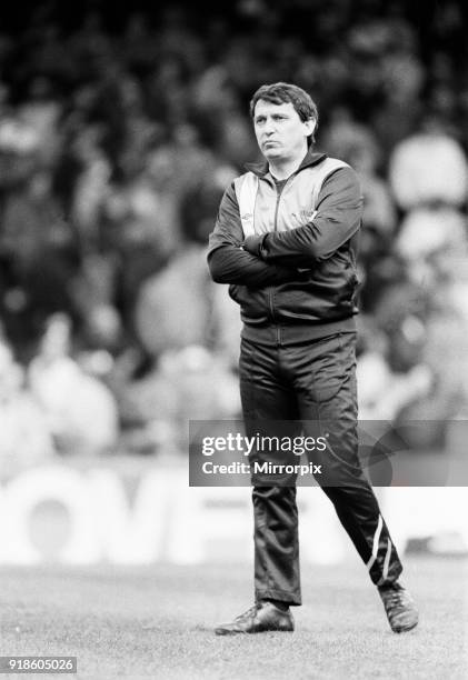 Tottenham 4-1 Watford, FA Cup semi final match at Villa Park, Saturday 11th April 1987. Graham Taylor, Watford Manager.