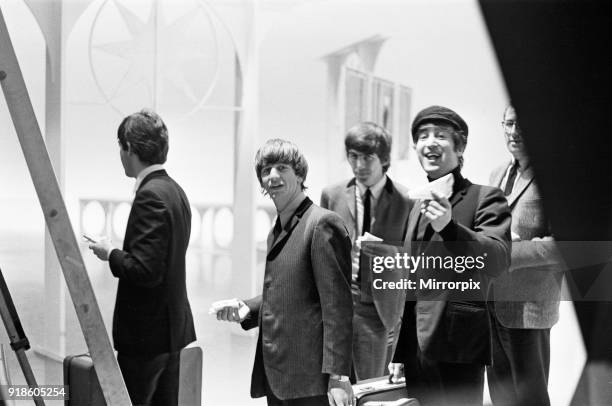 The Beatles, Teddington TV Studios. Break during recording of music and comedy sequences for ABC-TV's `Big Night Out', Picture taken 23rd February...