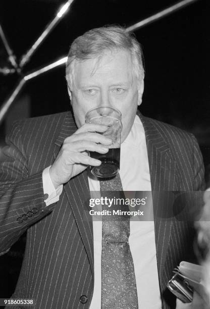 Labour Deputy Leader Roy Hattersley at the Dome Nightclub, 20th March 1990.