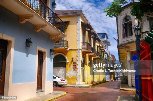 casco viejo at panama city, panama - panama city panama foto e immagini stock