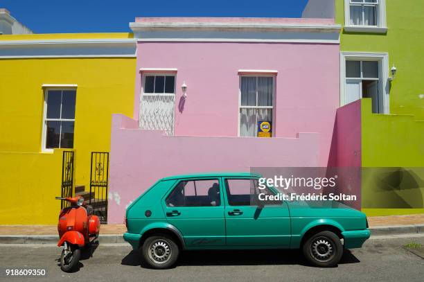 Bo-Kaap district at Cape Town, Western Cape on April 15, 2017 in Cape Town, South Africa.