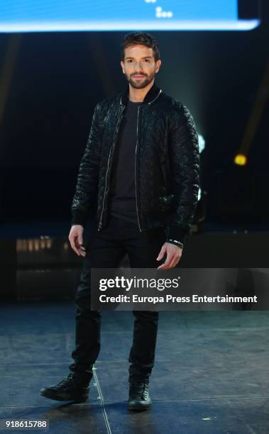 Spanish singer Pablo Alboran attends a press conference to promote his new tour 'Prometo' on February 15, 2018 in Arganda del Rey, Spain.