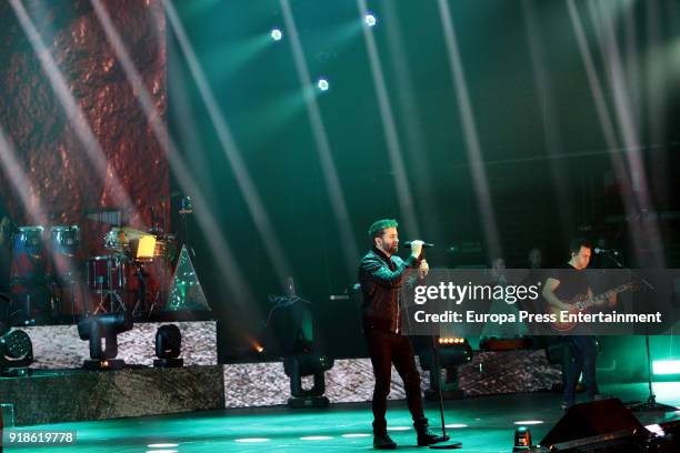 Pablo Alboran performs on February 15, 2018 in Arganda del Rey, Spain.