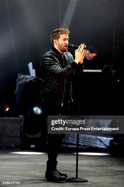 Pablo Alboran performs on February 15, 2018 in Arganda del Rey, Spain.