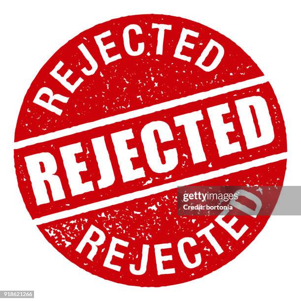 red rubber stamp icon on transparent background - thumbs down stock illustrations