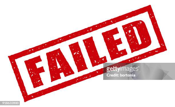 red rubber stamp icon on transparent background - failure stock illustrations