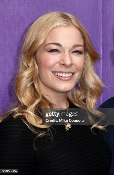 Singer-songwriter LeAnn Rimes attends the It's Y!ou Yahoo! yodel competition at Military Island, Times Square on October 13, 2009 in New York City.