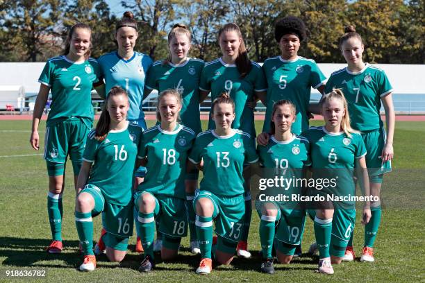 Initial team of Girls Germany U16 Donata von Achten, Julia Kassen, Lina Vianden, Chiara Hahn, Victoria Ezebinyuo, Nicole Woldmann Jenny Beyer, Sophie...