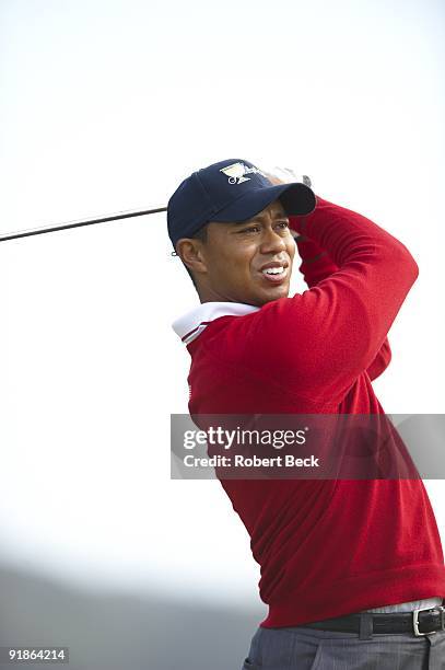 Tiger Woods in action during Thursday Foursomes Matches at Harding Park GC. San Francisco, CA 10/8/2009 CREDIT: Robert Beck