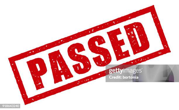 red rubber stamp icon on transparent background - pass stamp stock illustrations