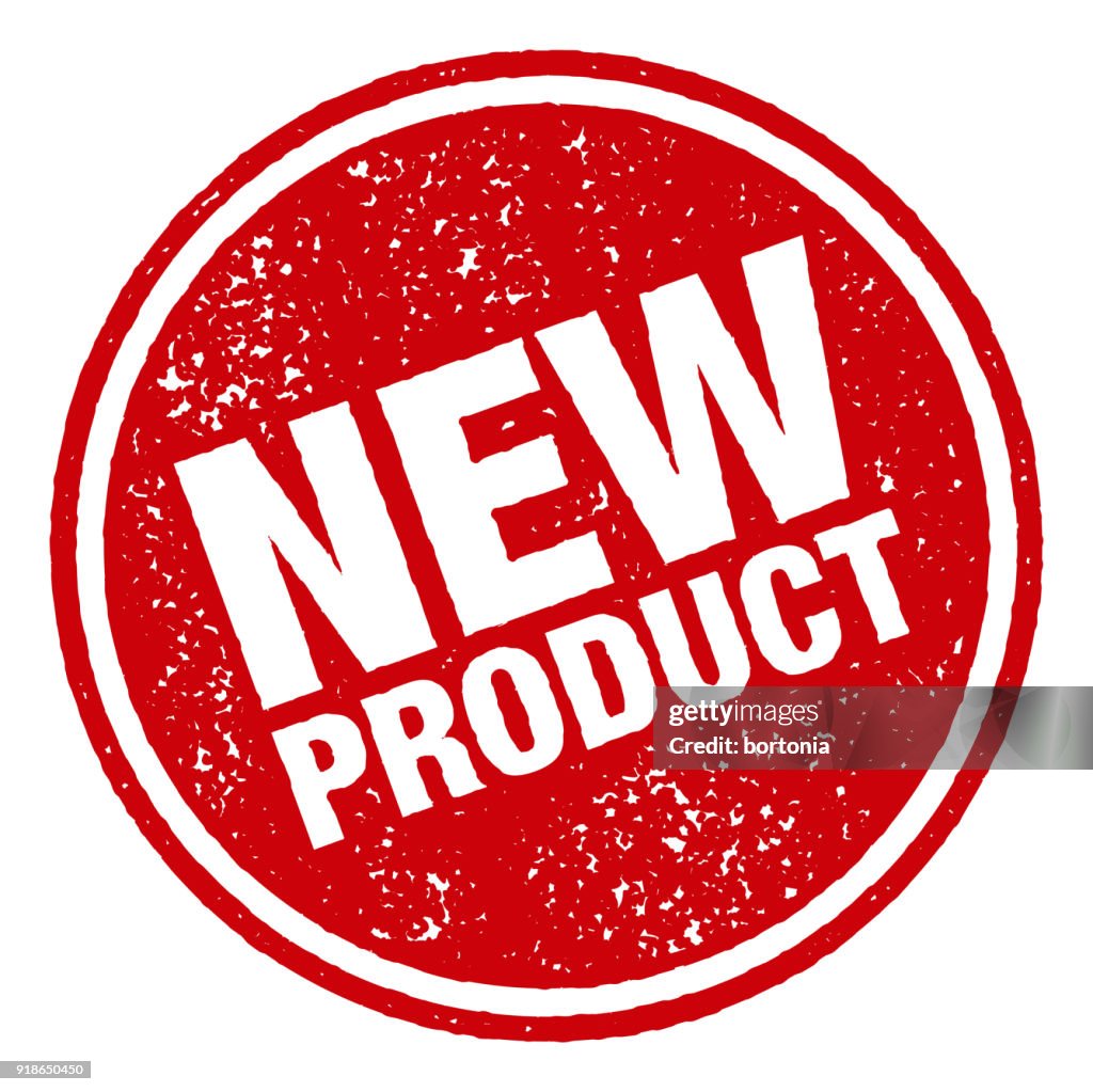 Red Rubber Stamp Icon on Transparent Background