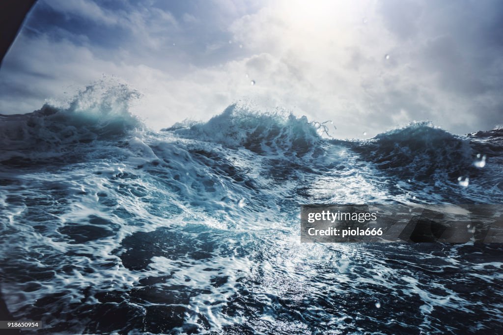 Blu rough sea