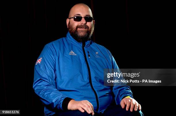 Great Britain Wheelchair Curling Gregor Ewan during the ParalympicsGB Team Launch at the Hilton Deansgate, Manchester.