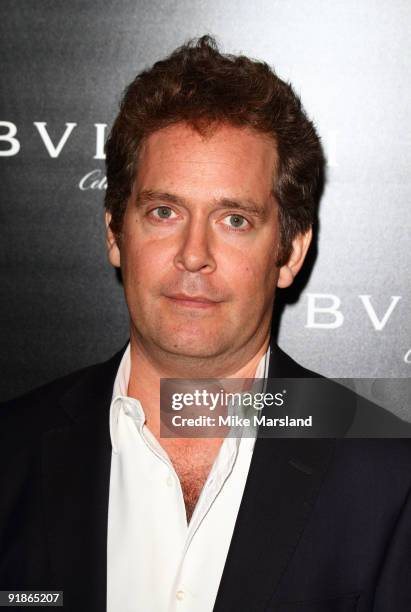 Tom Hollander attends the Vogue/Bvlgari reception in honour of Save The Children/Rewrite The Future at Saatchi Gallery on October 13, 2009 in London,...