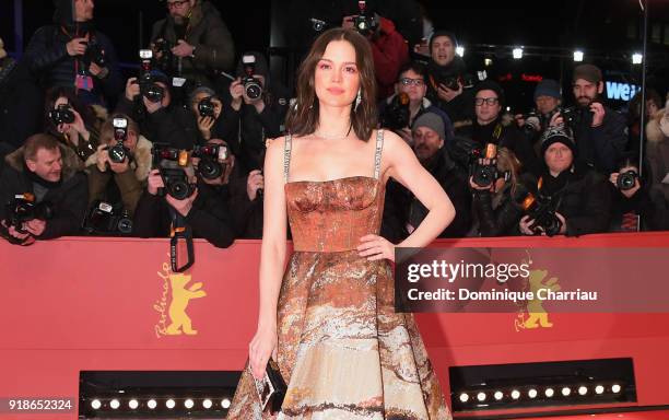 Emilia Schuele attends the Opening Ceremony & 'Isle of Dogs' premiere during the 68th Berlinale International Film Festival Berlin at Berlinale...