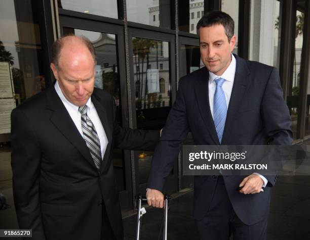 Howard K. Stern leaves the Los Angeles Superior Court after the first day of a preliminary hearing into the death of 39-year-old former Playboy model...
