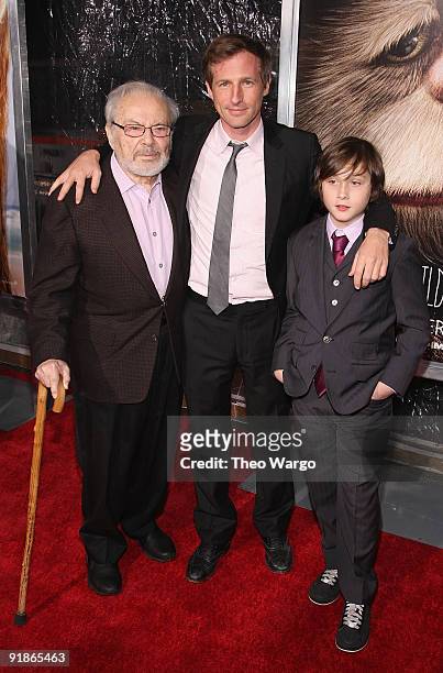 Writer Maurice Sendak, Director Spike Jonze and Actor Max Records attend the "Where the Wild Things Are" premiere at Alice Tully Hall, Lincoln Center...