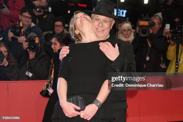 Cecile de France and Dieter Kosslick attend the Opening Ceremony & 'Isle of Dogs' premiere during the 68th Berlinale International Film Festival...