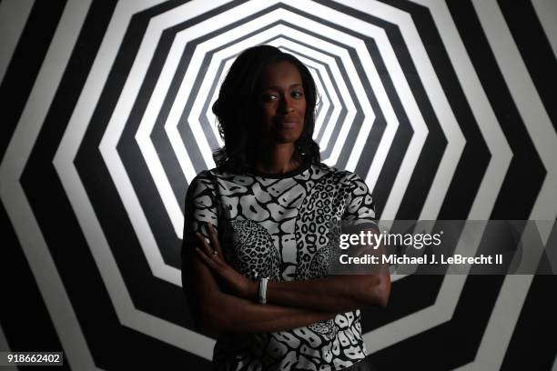 Retired WNBA Player Swin Cash poses for portraits during the NBAE Circuit as part of 2018 NBA All-Star Weekend on February 15, 2018 at the JW...