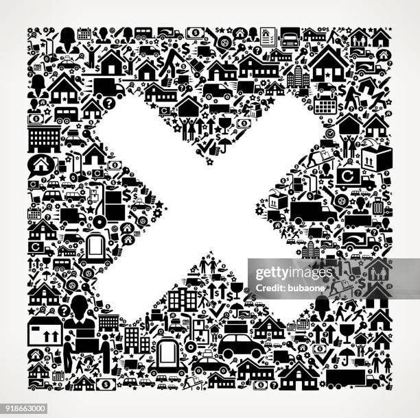 x marks moving and relocation vector icon pattern - movers boxes stock illustrations
