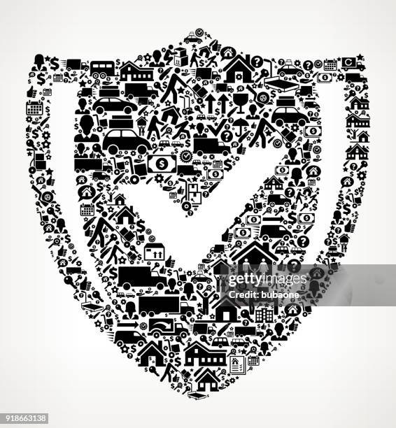 safe shield moving and relocation icon pattern - safe lifting box stock illustrations
