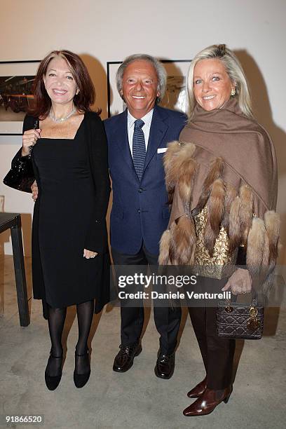 Bedy Moratti, Renato Cardi and Anna Cardi attend the Cardi Black Box Dinner on October 13, 2009 in Milan, Italy.