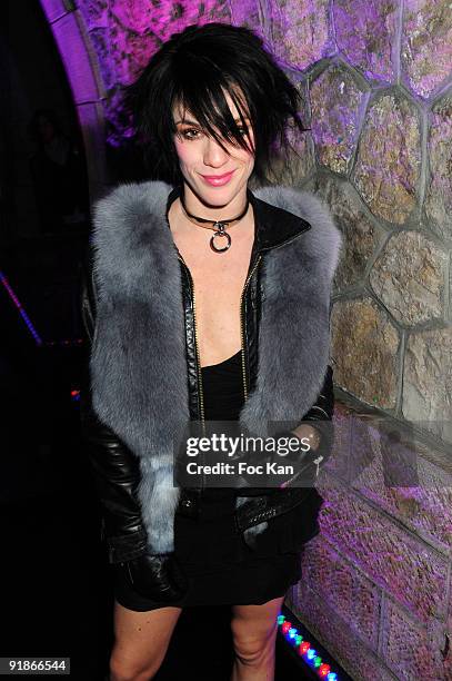 Comedian/singer Claire Perot attends the Mozart Opera Rock Premiere After Party at the Show Case Club on October 1, 2009 in Paris, France.