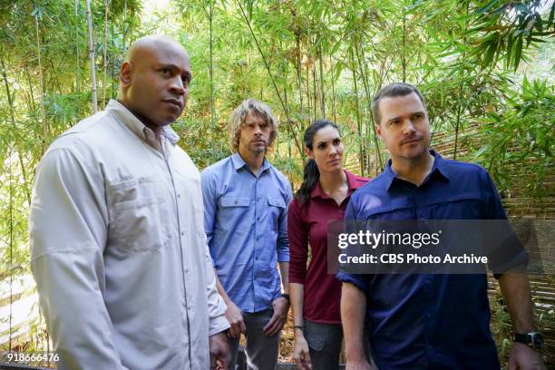 Goodbye, Vietnam" - Pictured: LL COOL J , Eric Christian Olsen , Daniela Ruah and Chris O'Donnell . Callen, Sam, Kensi and Deeks join Hetty's team...