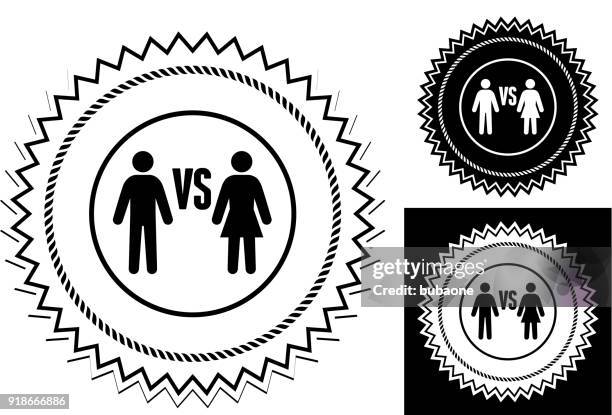 man versus woman. - versus stock illustrations