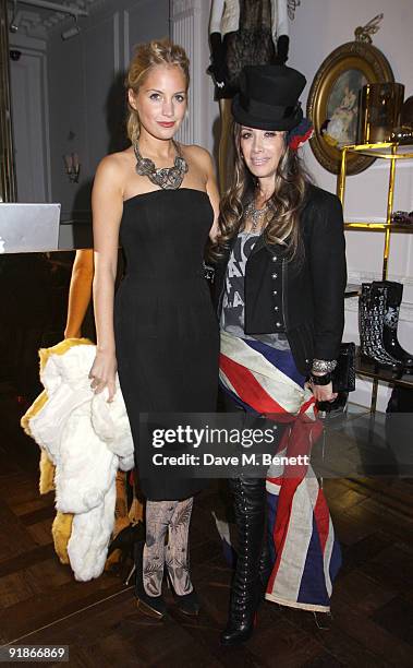 Marissa Montgomery and Gela Nash-Taylor attend the Juicy Couture VIP launch party on October 13, 2009 in London, England.