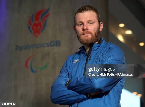 Great Britain Para Snowboarder Owen Pick during the ParalympicsGB Team Launch at the Hilton Deansgate, Manchester.