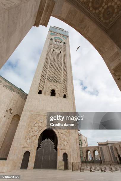 hassan ii mosque, casablanca - sultan hassan mosque stock-fotos und bilder