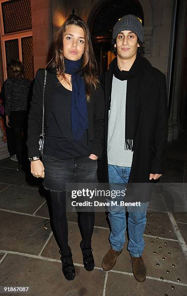 Charlotte Casigarhi and Alex Dellal attend the Damien Hirst VIP dinner on October 13, 2009 in London, England.