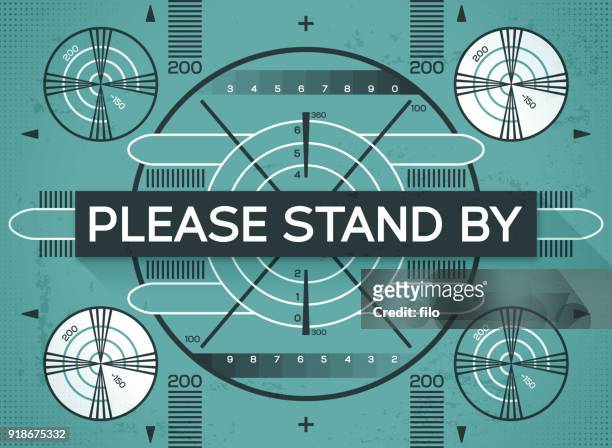 please stand by test screen - problems stock illustrations