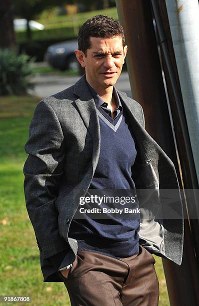 James Frain on location for "Law & Order: SVU" on October 13, 2009 in Fort Lee, New Jersey.