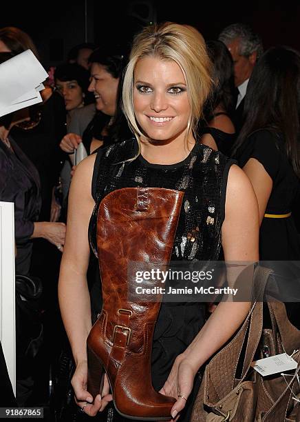 Actress/Singer Jessica Simpson attends the 16th Annual QVC Presents FFANY Shoes On Sale event at Frederick P. Rose Hall, Jazz at Lincoln Center on...