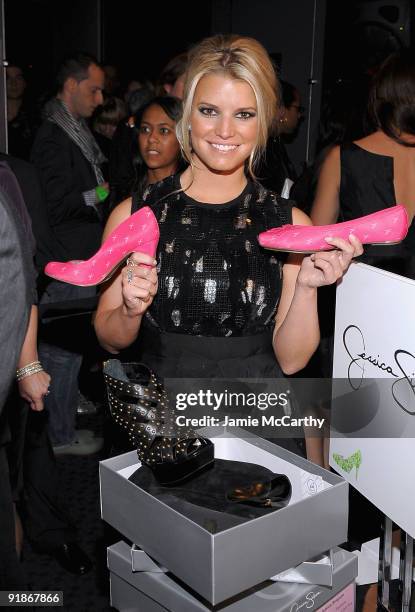 Actress/Singer Jessica Simpson attends the 16th Annual QVC Presents FFANY Shoes On Sale event at Frederick P. Rose Hall, Jazz at Lincoln Center on...