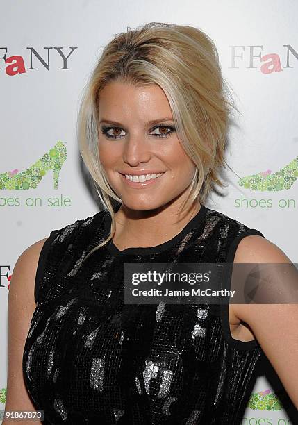 Actress/Singer Jessica Simpson attends the 16th Annual QVC Presents FFANY Shoes On Sale event at Frederick P. Rose Hall, Jazz at Lincoln Center on...