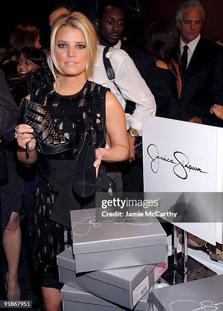 Actress/Singer Jessica Simpson attends the 16th Annual QVC Presents FFANY Shoes On Sale event at Frederick P. Rose Hall, Jazz at Lincoln Center on...