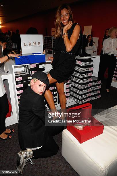 Personality Kelly Bensimon and Designer Richie Rich attend the 16th Annual QVC Presents FFANY Shoes On Sale event at Frederick P. Rose Hall, Jazz at...