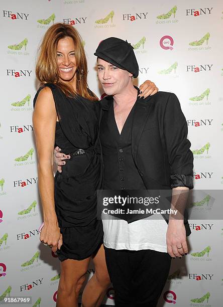 Personality Kelly Bensimon and Designer Richie Rich attend the 16th Annual QVC Presents FFANY Shoes On Sale event at Frederick P. Rose Hall, Jazz at...
