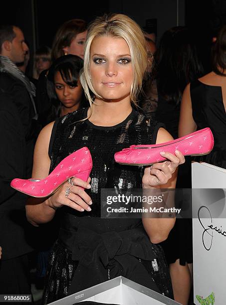 Actress/Singer Jessica Simpson attends the 16th Annual QVC Presents FFANY Shoes On Sale event at Frederick P. Rose Hall, Jazz at Lincoln Center on...