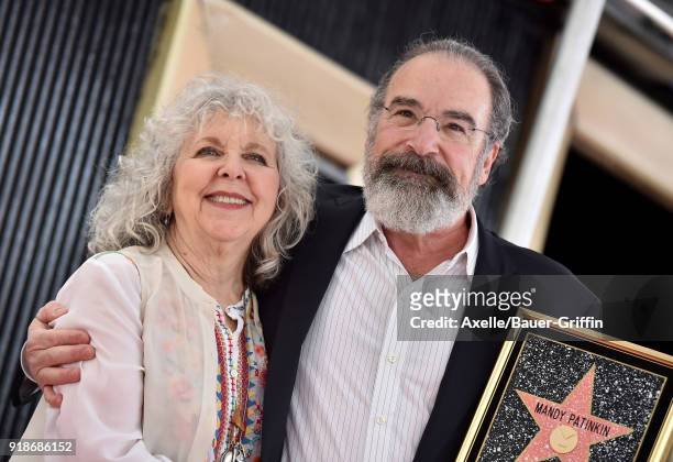 Actor Mandy Patinkin and wife Kathryn Grody attend the ceremony honoring Mandy Patinkin with star on the Hollywood Walk of Fame on February 12, 2018...