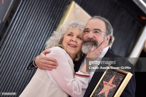 Actor Mandy Patinkin and wife Kathryn Grody attend the ceremony honoring Mandy Patinkin with star on the Hollywood Walk of Fame on February 12, 2018...