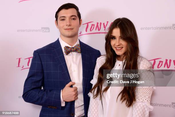 Matej Silecky and Brooke Vincent attend the 'I, Tonya' UK premiere held at The Washington Mayfair Hotel on February 15, 2018 in London, England.